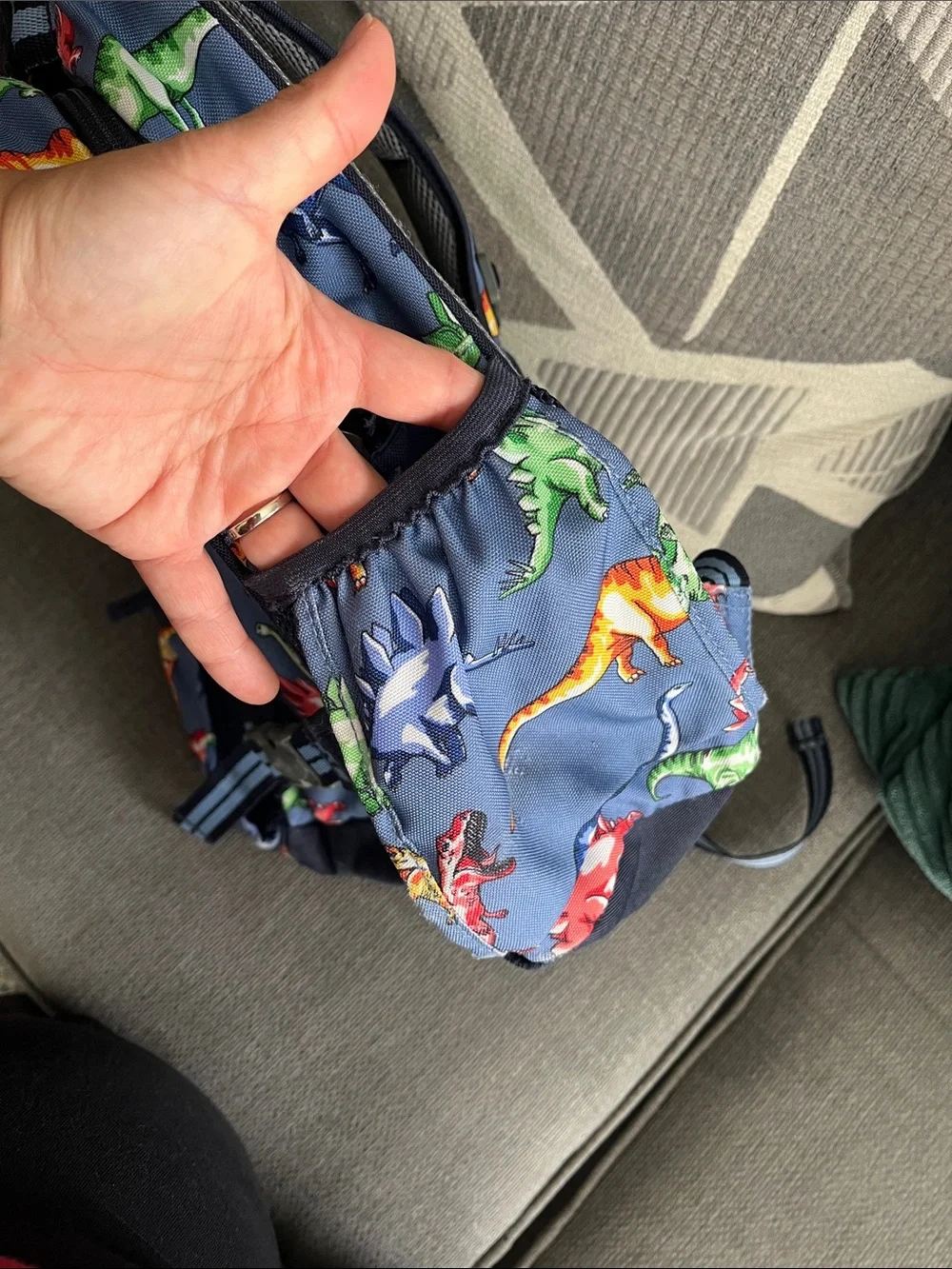 Pottery Barn Kids Dinosaur Backpack - Blue Multi-Liam